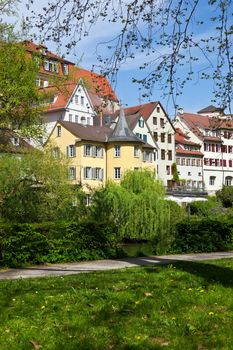 This image shows a old tower in tübingen