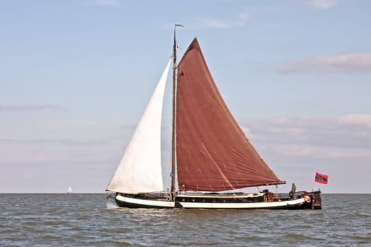 Sailing on the IJsselmeer in the Netherlands
