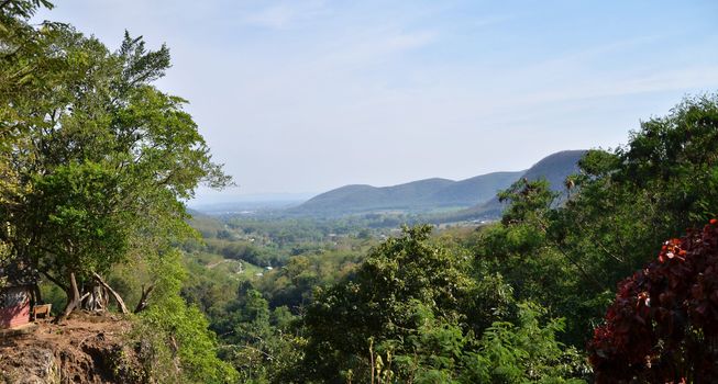 Mountain landscape in green wally, Thailand