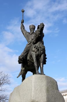 monument to Hetman Sahaidachnyi in Kyiv, Ukraine