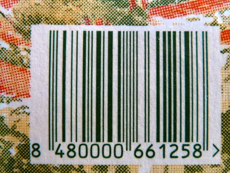 barcode of a product as a background