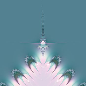 Elegant fractal design, abstract psychedelic art, magic tree