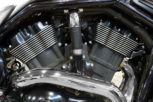Motorcycle power engine close detail