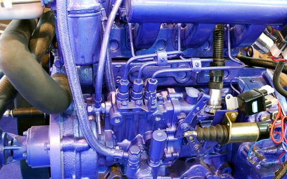 Heavy ship engine close detail
