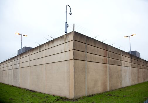 corner formed by two walls of a prison in The Netherlands
