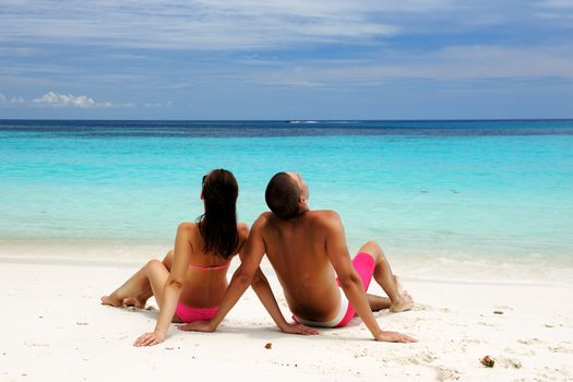 Couple on a tropical beach