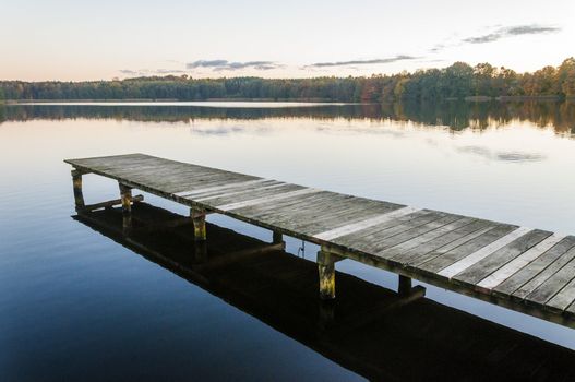 An image of amazing sunset at the lake