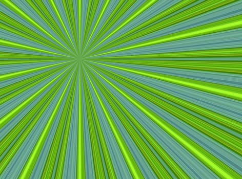 design of emerging rays with green background with fine texture