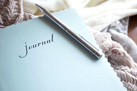 writing journal book in winter