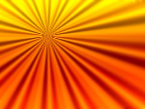 design of emerging rays in bright orange color background with fine texture