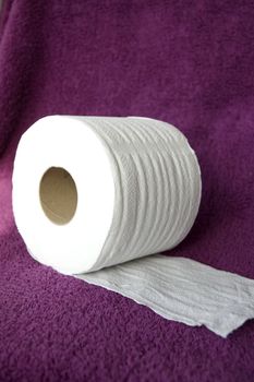 white tissue roll on towel