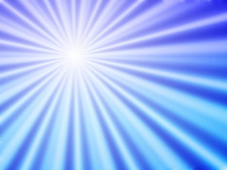 design of emerging rays in blue background with fine texture