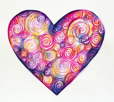 Light background with hearts - St. Valentine's day or wedding postal