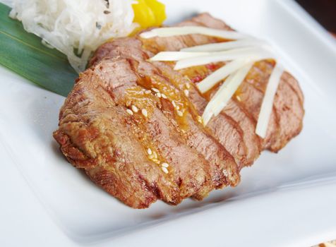 Grilled beef .Shallow depth-of-field.