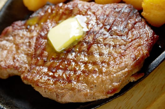Japanese cuisine .Japanese pork Steak