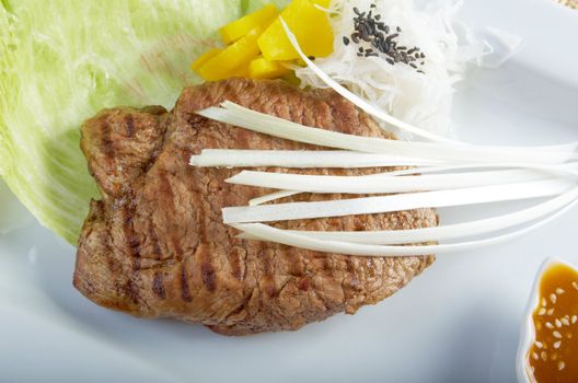 Grilled beef .Shallow depth-of-field.