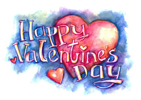 Light background with hearts - St. Valentine's day or wedding postal
