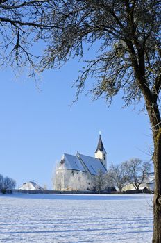 Church in Winter Landscape taken in Upper Austria