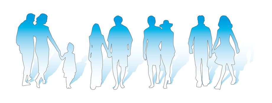 couples with a child raised with a shadow