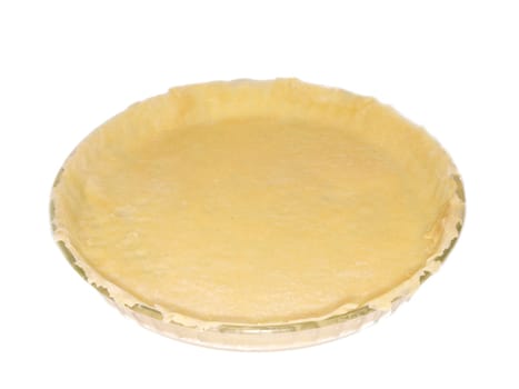 Pie in round shape, isolated towards white background