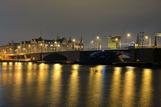 The bridge Langebro in Copenhagen, Denmark