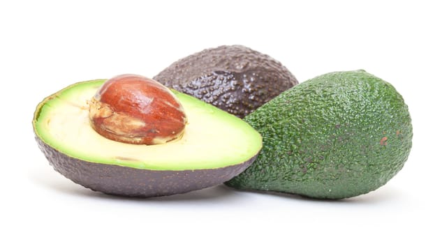 Haas Avocado on white background