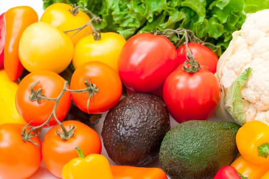 Mixed Fresh Vegetables, closeup