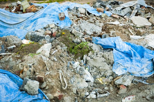 An image of rubble lying on the ground 