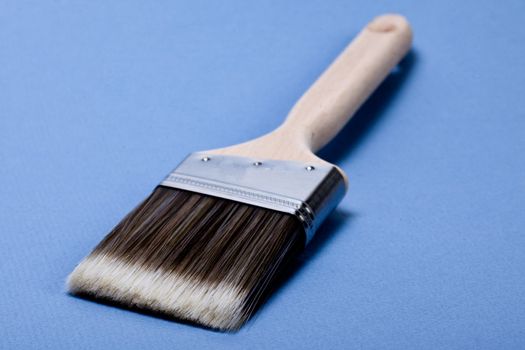 Brush on blue background