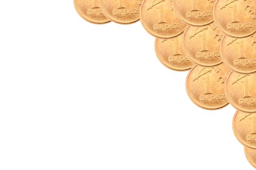 An image of polish currency on white background