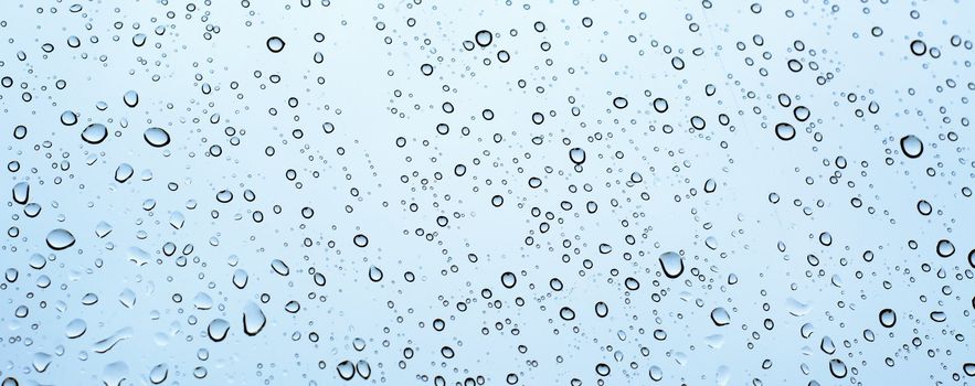 An image of waterdrops on window