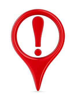 Attention. traffic sign on white background. Isolated 3D image