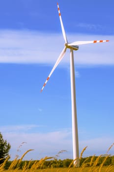 An image of windturbine of suny day