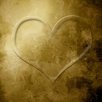 love card, transparent big heart