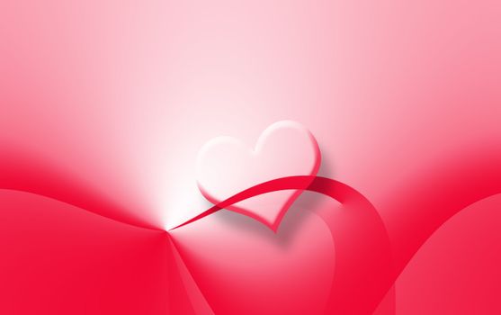 invitation background, bright red heart