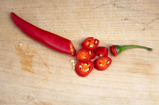 An image of sliced red chilli pepper