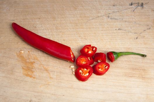 An image of sliced red chilli pepper