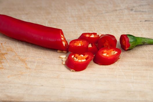 An image of sliced red chilli pepper