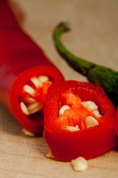 An image of sliced red chilli pepper