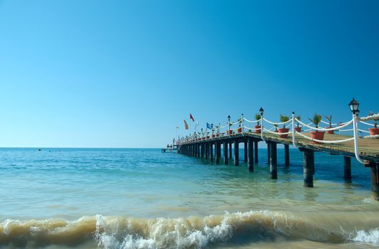 Pier beach hotel. Mediterranean. Turkey