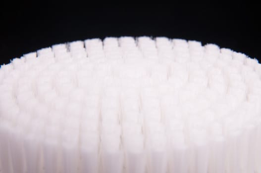 an image of white brush isolated on black
