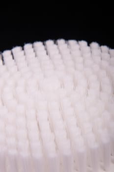 an image of white brush isolated on black