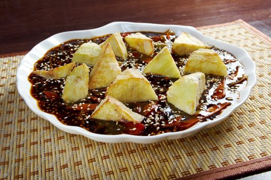 eggplants soya sauce.chinese cuisine 