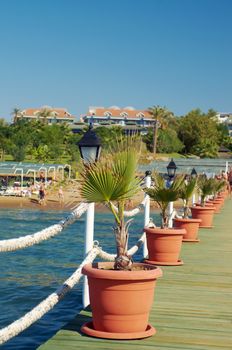 Pier beach hotel. Mediterranean. Turkey