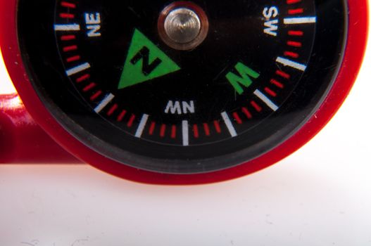 An image of compass showing north direction