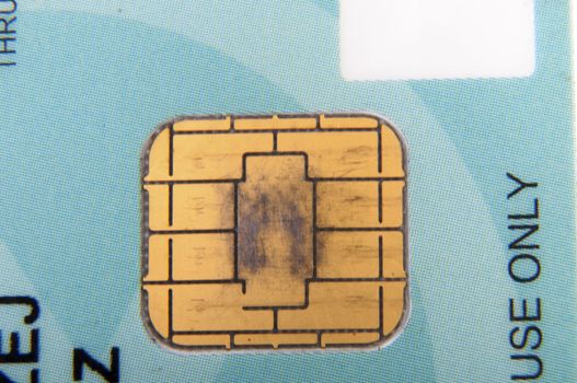 An image of microchip in credit card