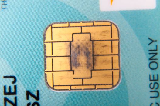 An image of microchip in credit card