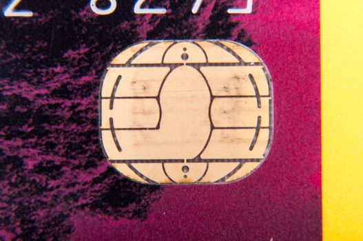 An image of microchip in credit card