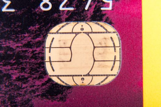 An image of microchip in credit card