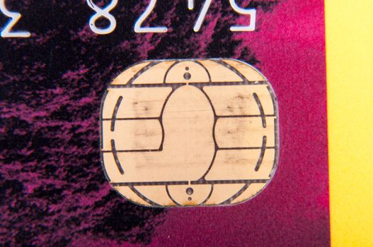 An image of microchip in credit card